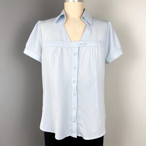 Light Blue Short Sleeve Button-Down Shirt